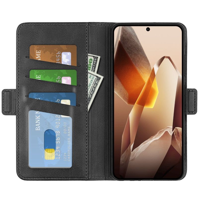 Kožený Kryt Na Oneplus 13 Dvojitá Spona