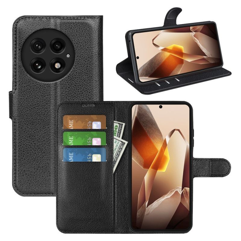 Kožený Kryt Na Oneplus 13 Klasická Umělá Kůže Liči