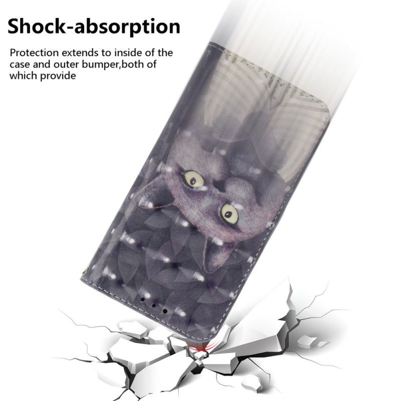 Kožený Kryt Na Oneplus Nord 4 Šňůrka S Šedou Kočkou