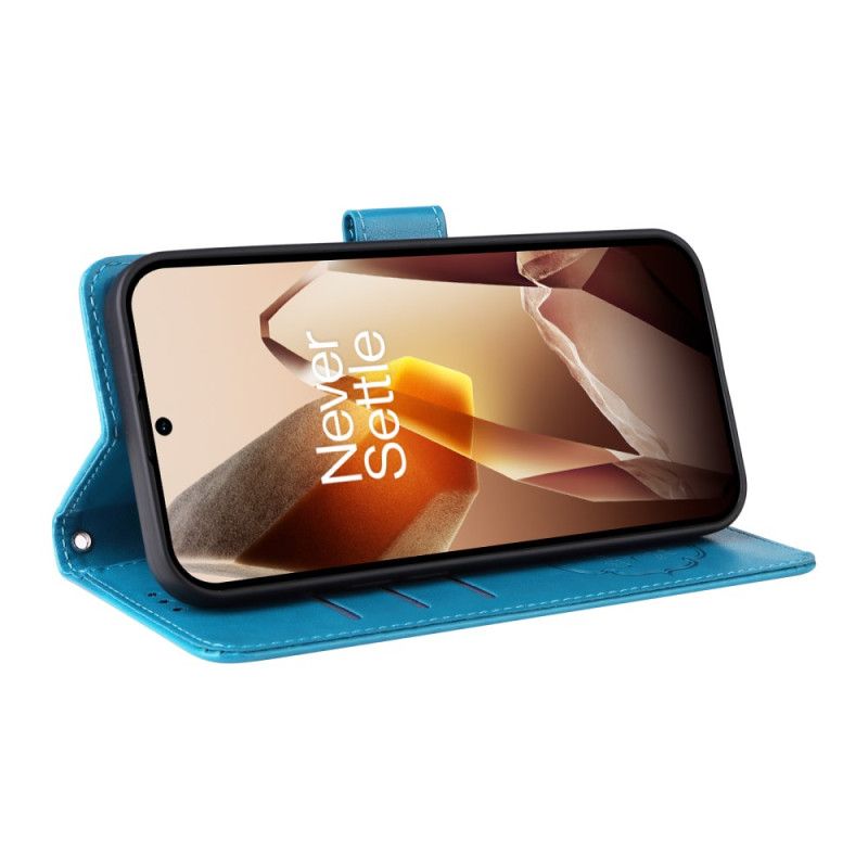 Kožený Kryt Oneplus 13 Květinový Vzor