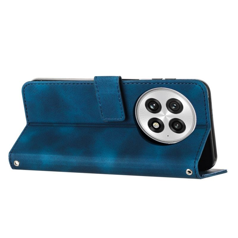 Kožený Kryt Oneplus 13 Pruhy S Efektem Semiše