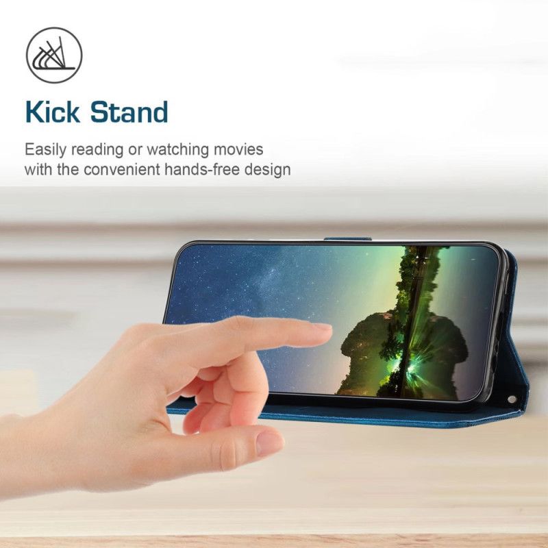 Kožený Kryt Oneplus 13 Pruhy S Efektem Semiše