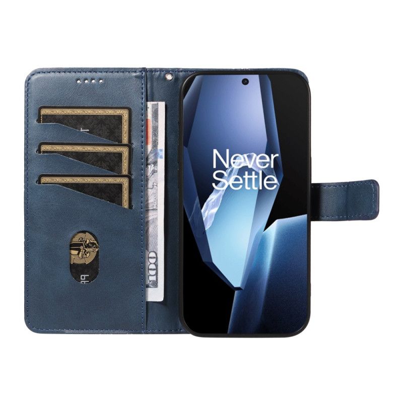 Kožený Kryt Oneplus 13r Geometrický Design