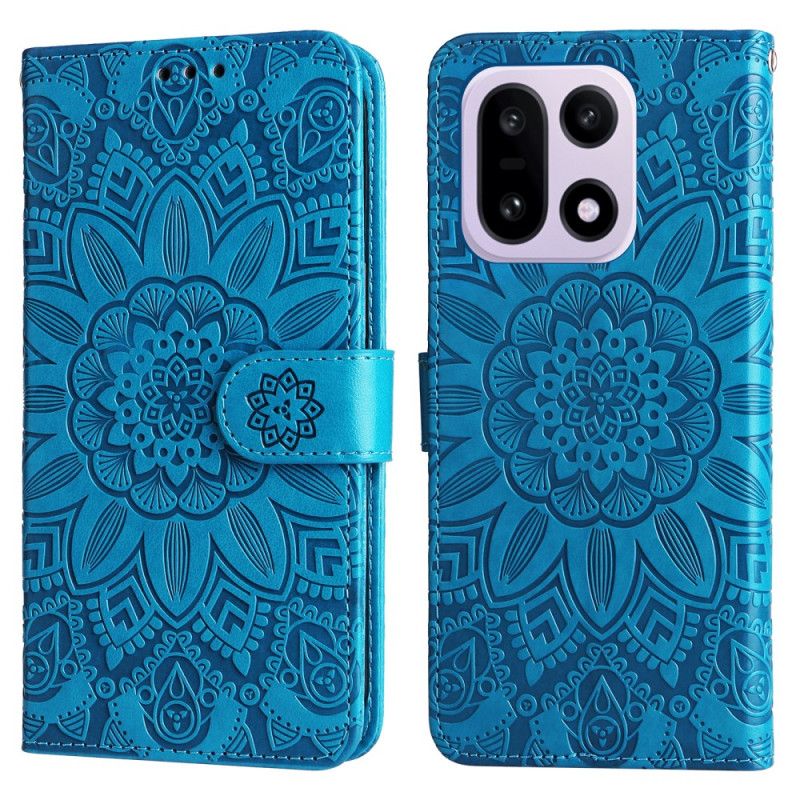 Kožený Kryt Oneplus 15 Slunečnicový Vzor