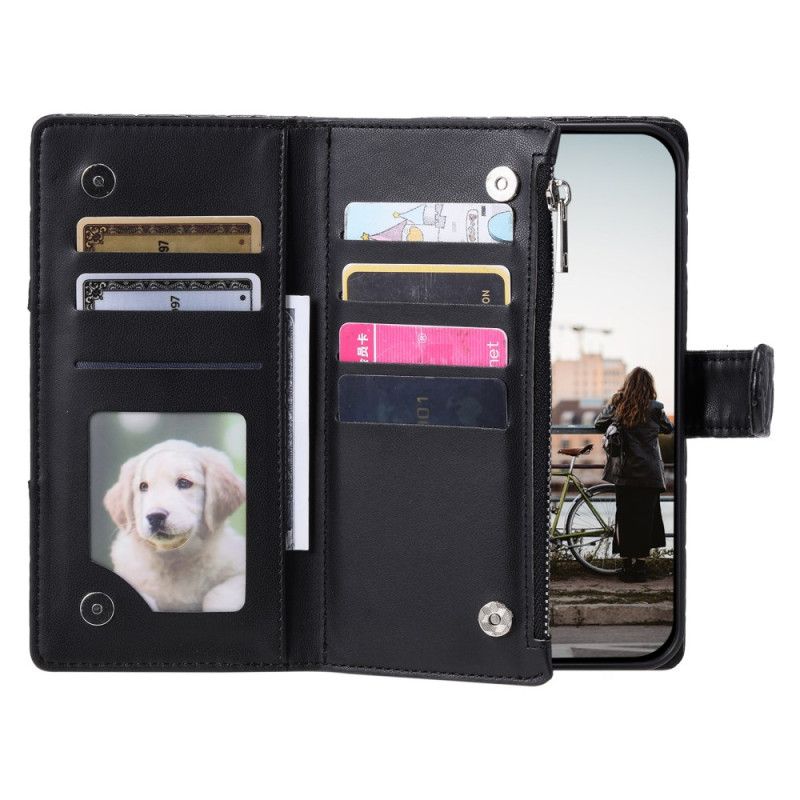 Kožený Kryt Oneplus 15r Prošívaná Peněženka S Flitry