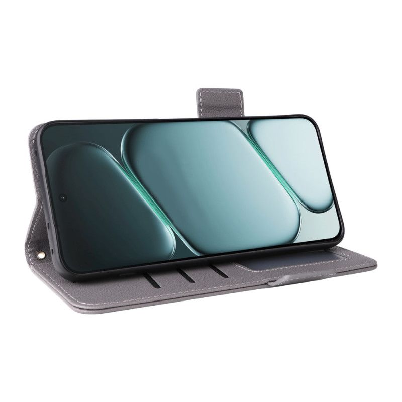 Kožený Kryt Oneplus 15r Textura Liči S Popruhem