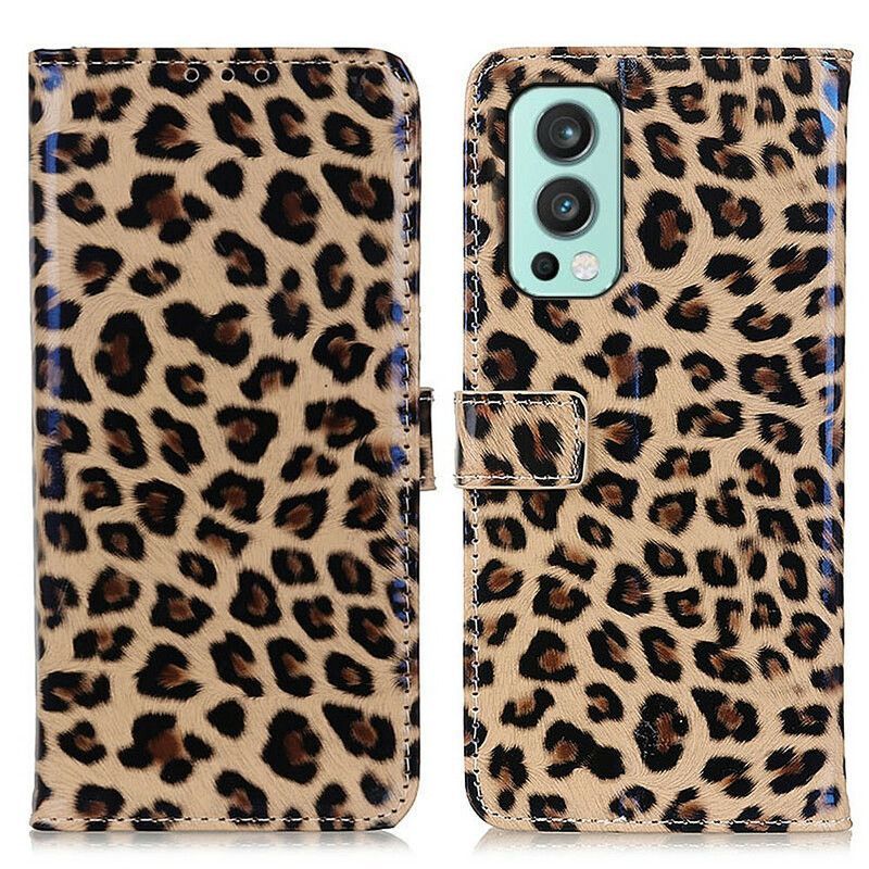 Kožený Kryt Oneplus Nord 2 5g Obyčejný Leopard