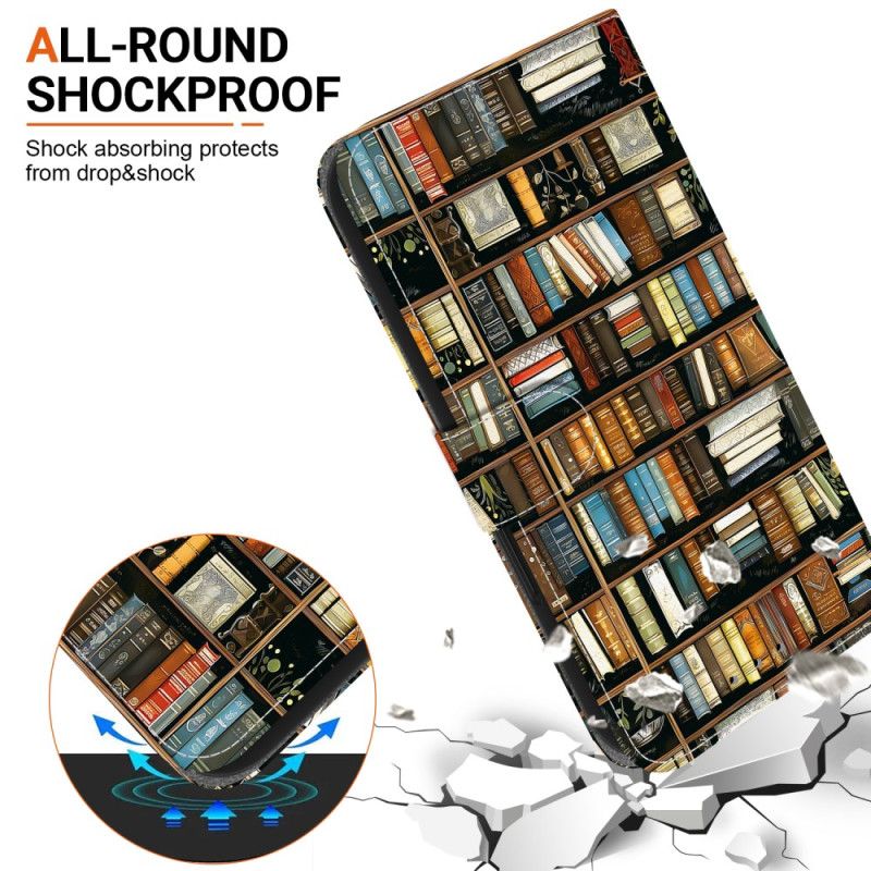 Kožený Kryt Oneplus Nord 5 Knihovna