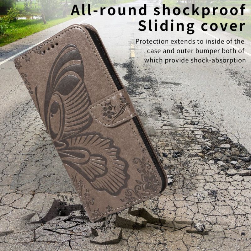 Kožený Kryt Oneplus Nord 5 Motýlí Vzor