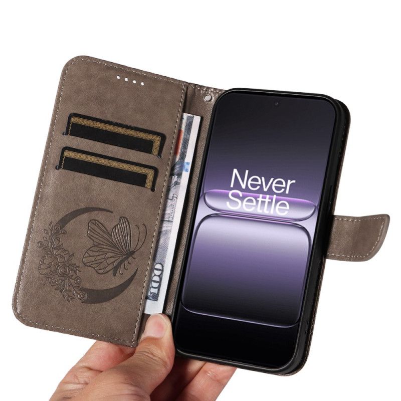Kožený Kryt Oneplus Nord 5 Motýlí Vzor