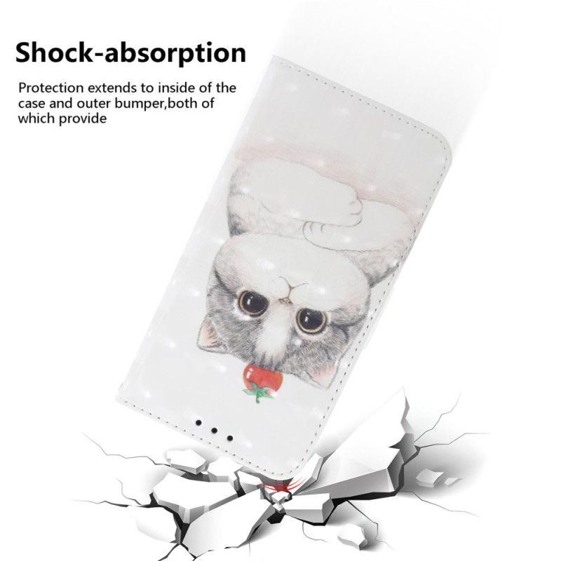 Kožený Kryt Oneplus Nord 5 Roztomilý Kočičí Pásek