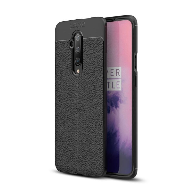 Kryt Na Oneplus 7t Pro Litchi S Dvojitým Koženým Efektem