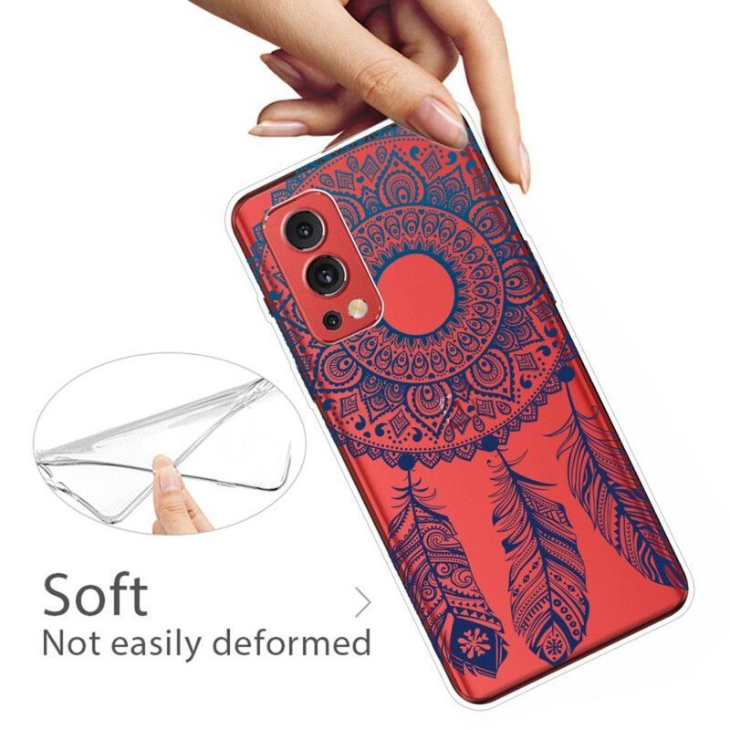 Kryt Na Oneplus Nord 2 5g Průhledný Lapač Snů Modré Peří