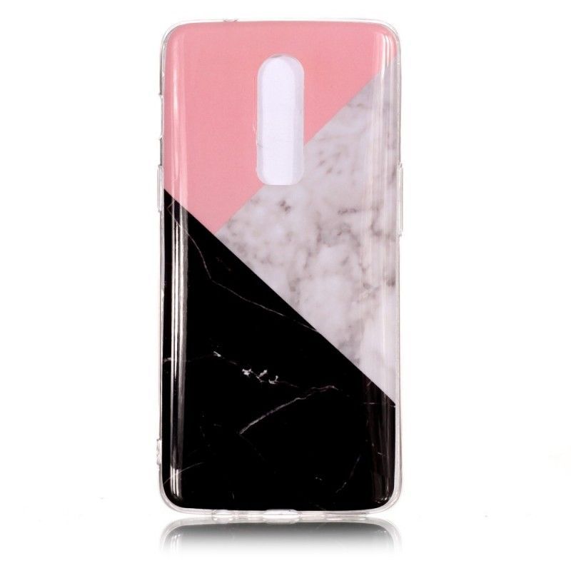 Kryt Oneplus 6 Geometrický Mramorový Efekt