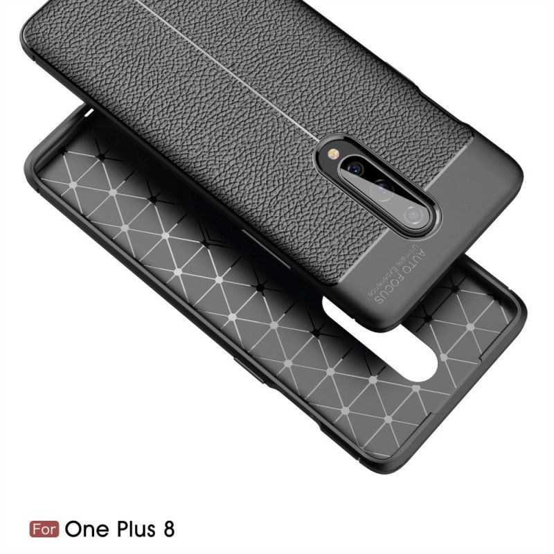 Kryt Oneplus 8 Litchi S Dvojitým Koženým Efektem