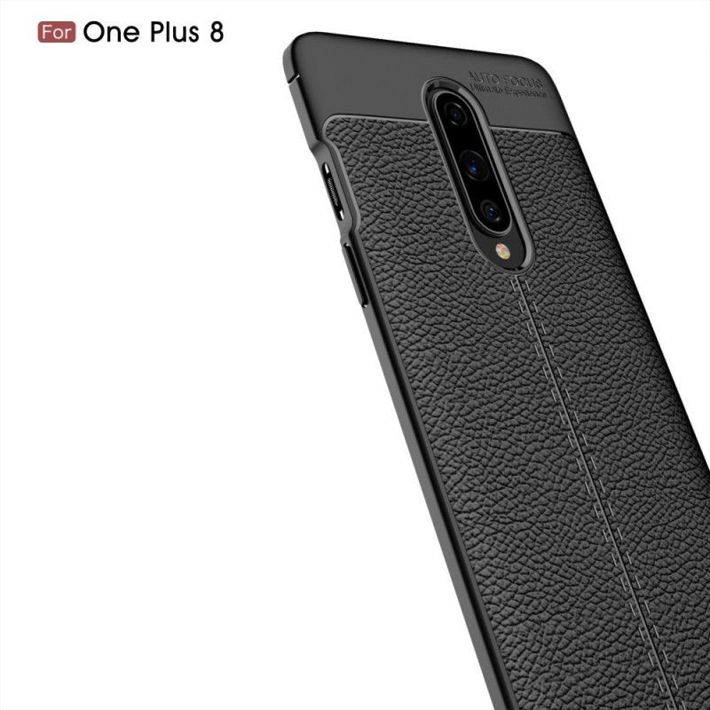 Kryt Oneplus 8 Litchi S Dvojitým Koženým Efektem