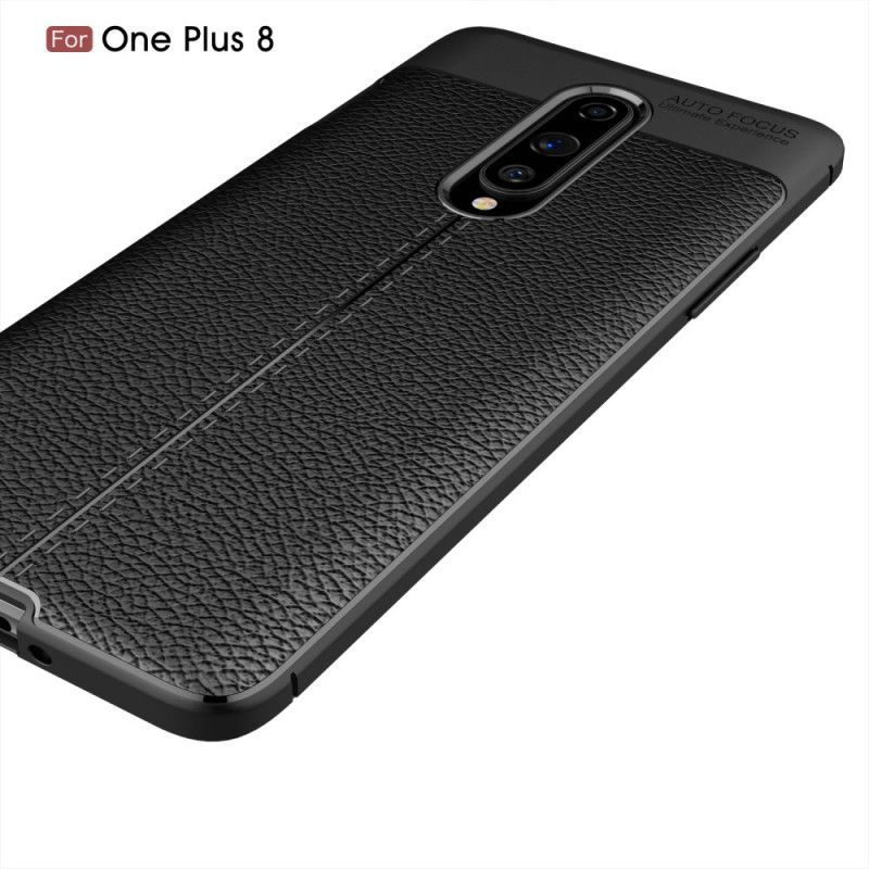 Kryt Oneplus 8 Litchi S Dvojitým Koženým Efektem