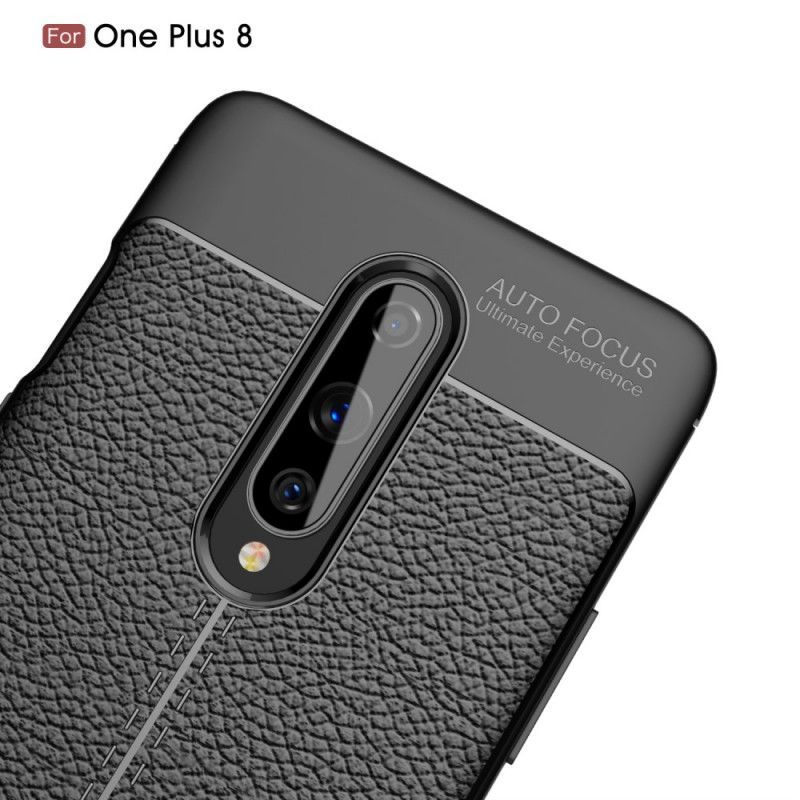 Kryt Oneplus 8 Litchi S Dvojitým Koženým Efektem