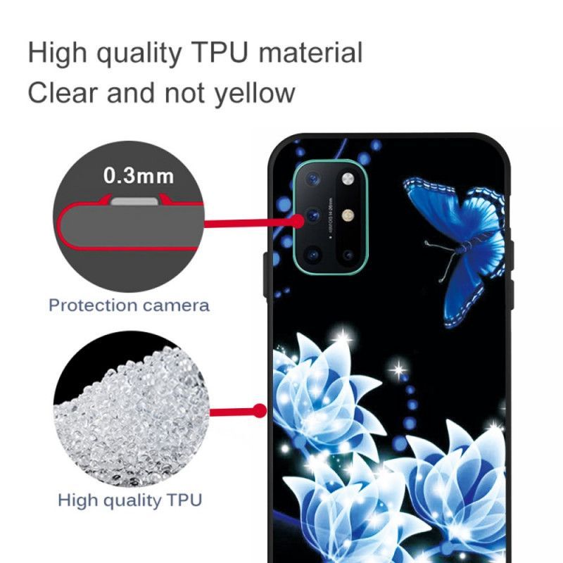 Kryt Oneplus 8t Modrý Motýl A Květiny