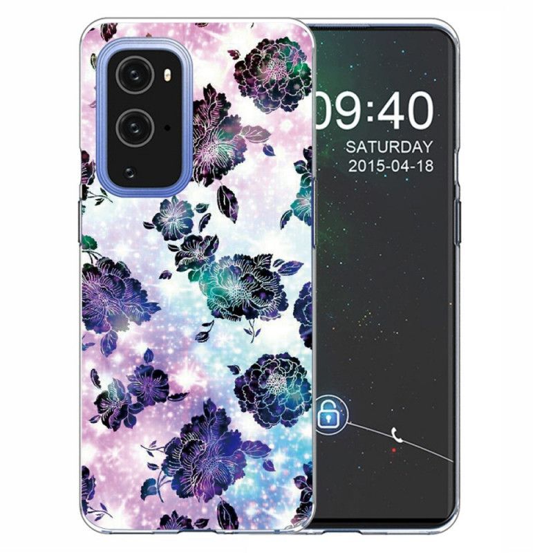Kryt Oneplus 9 Barevné Vintage Květiny