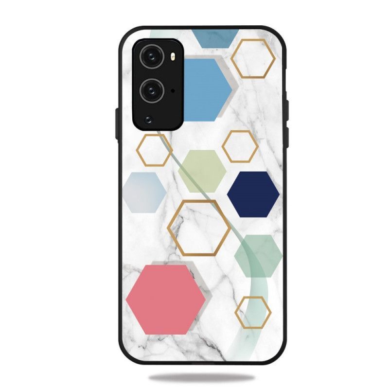 Kryt Oneplus 9 Pro Barevný Geometrický Mramor