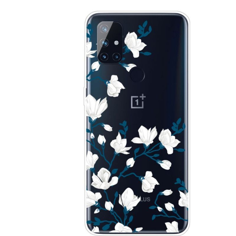 Kryt Oneplus Nord N100 Bílé Květy