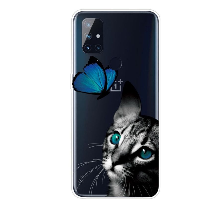 Kryt Oneplus Nord N100 Kočka A Motýl