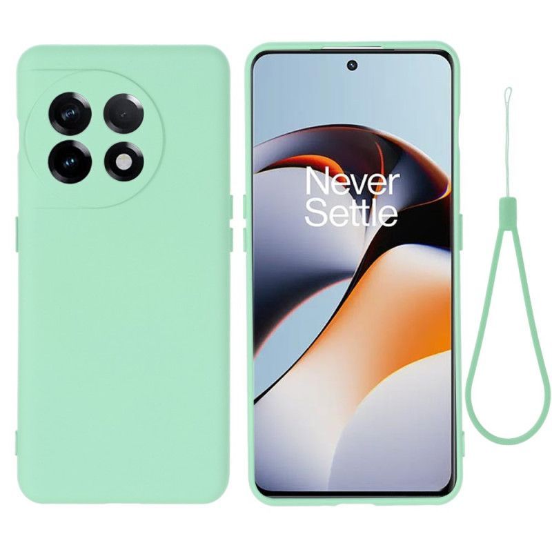 Kryty Na Mobil Na OnePlus 11 5G Tekutý Silikon Se Šňůrkou