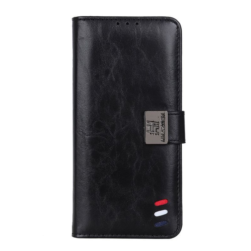 Peněženková Pouzdra Na Oneplus 8t Trikolorní Vintage Kožený Efekt