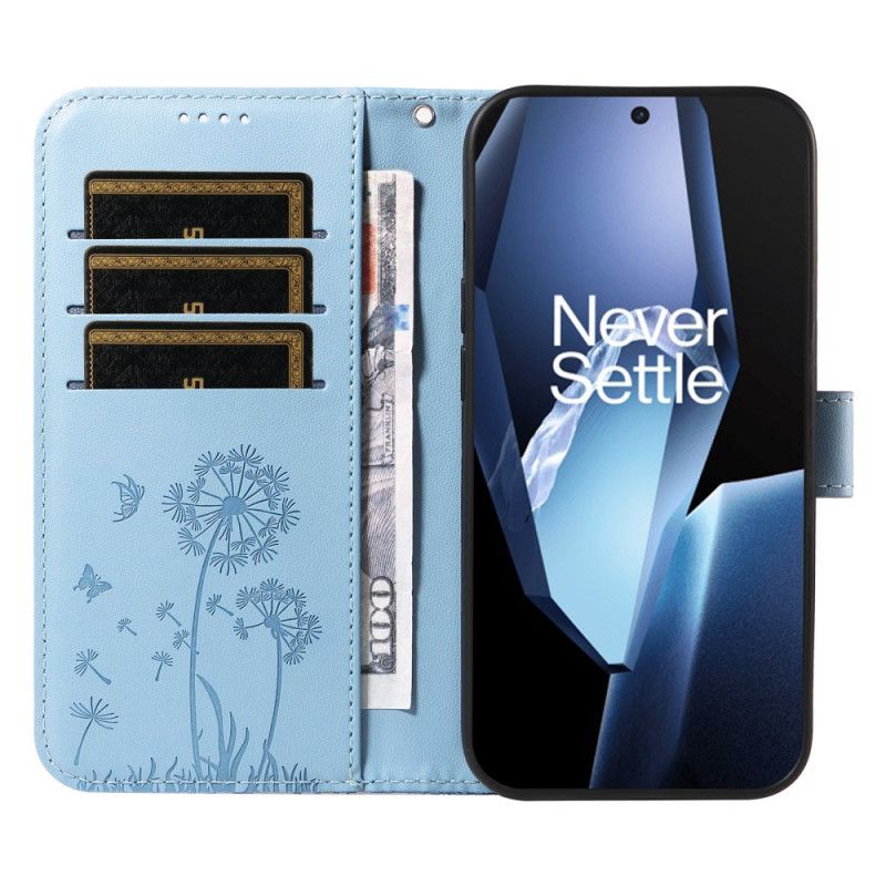 Peněženková Pouzdra Oneplus 13r Kryty Na Mobil Popruh S Pampeliškou