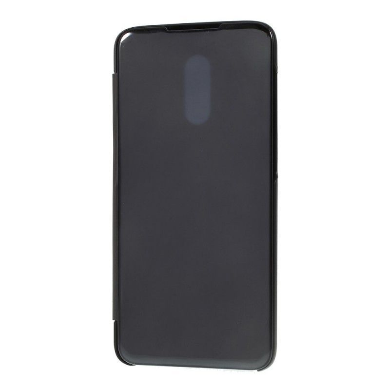 Pohledový Kryt Kryt Oneplus 7 Zrcadlo A Kožený Efekt