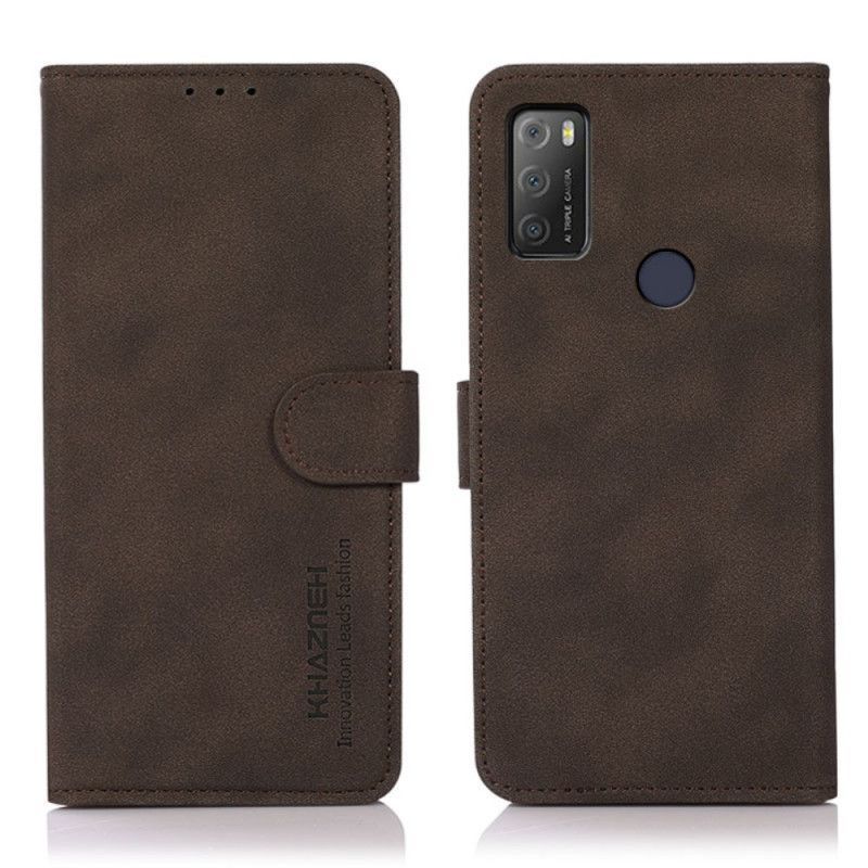 Alcatel 1s (2021) / 3l (2021) Kožený Kryt S Khazneh Texturou