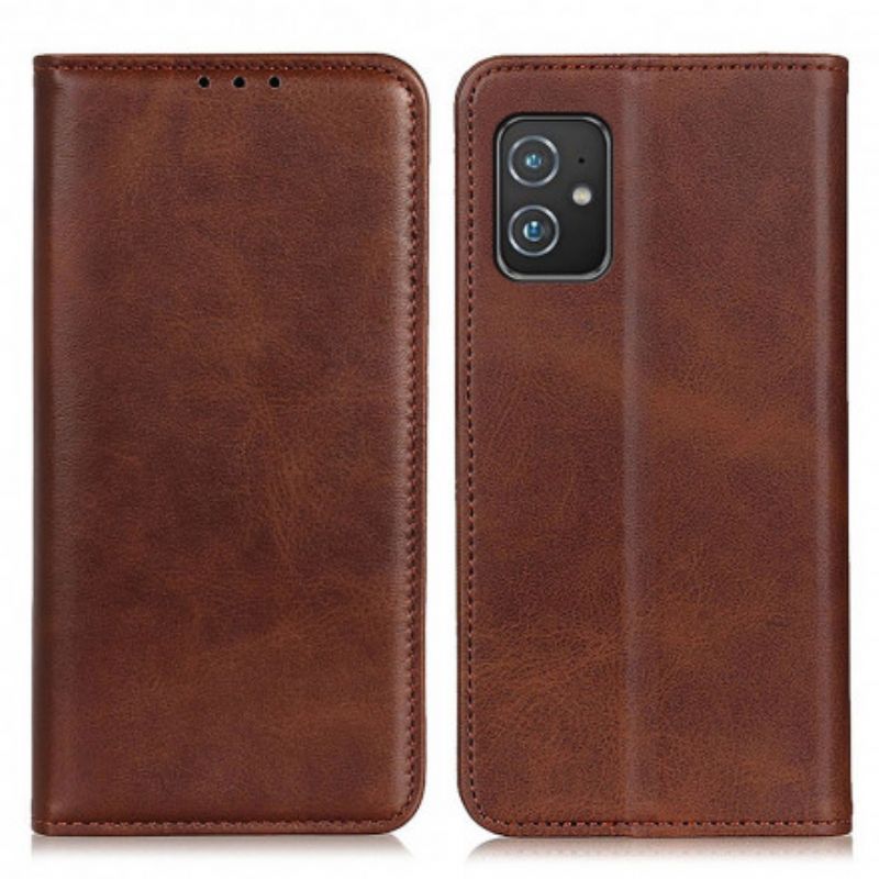 Azus Zenfone 8 Klasický Flipový Kryt Z Dělené Kůže