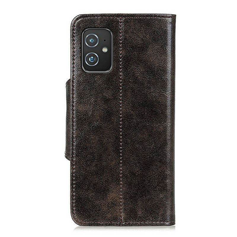 Azus Zenfone 8 Kryt Z Umělé Kůže S Patentním Tlačítkem