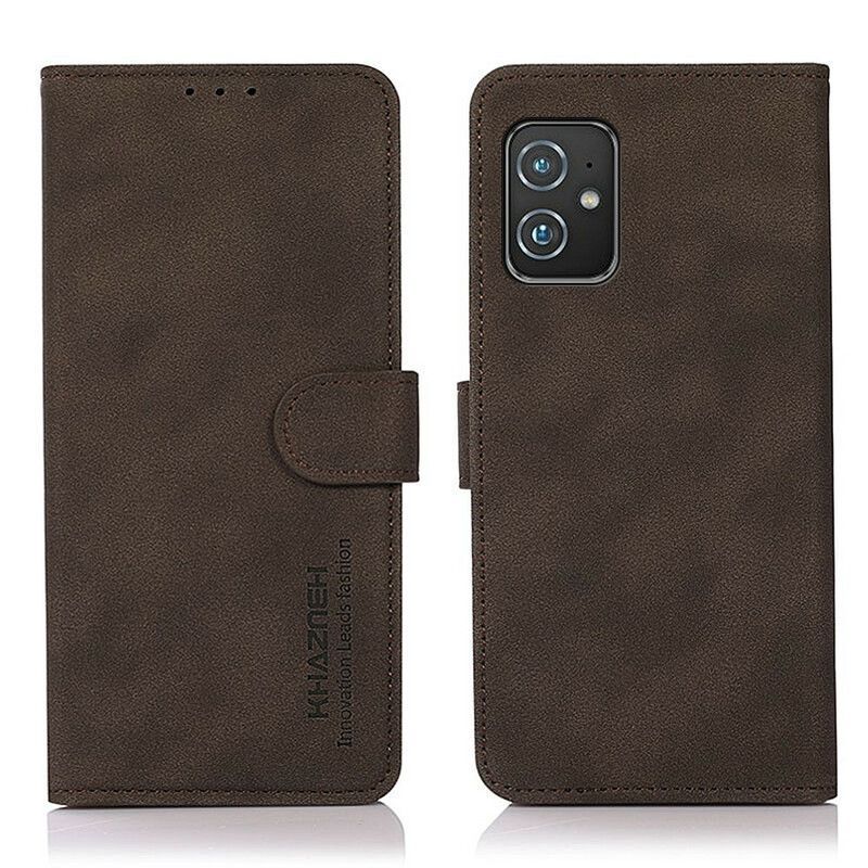 Azus Zenfone 8 Potah Módní Khazneh Kožený Efekt