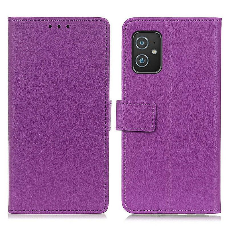 Azus Zenfone 8 Potah S Jednoduchým Koženým Efektem