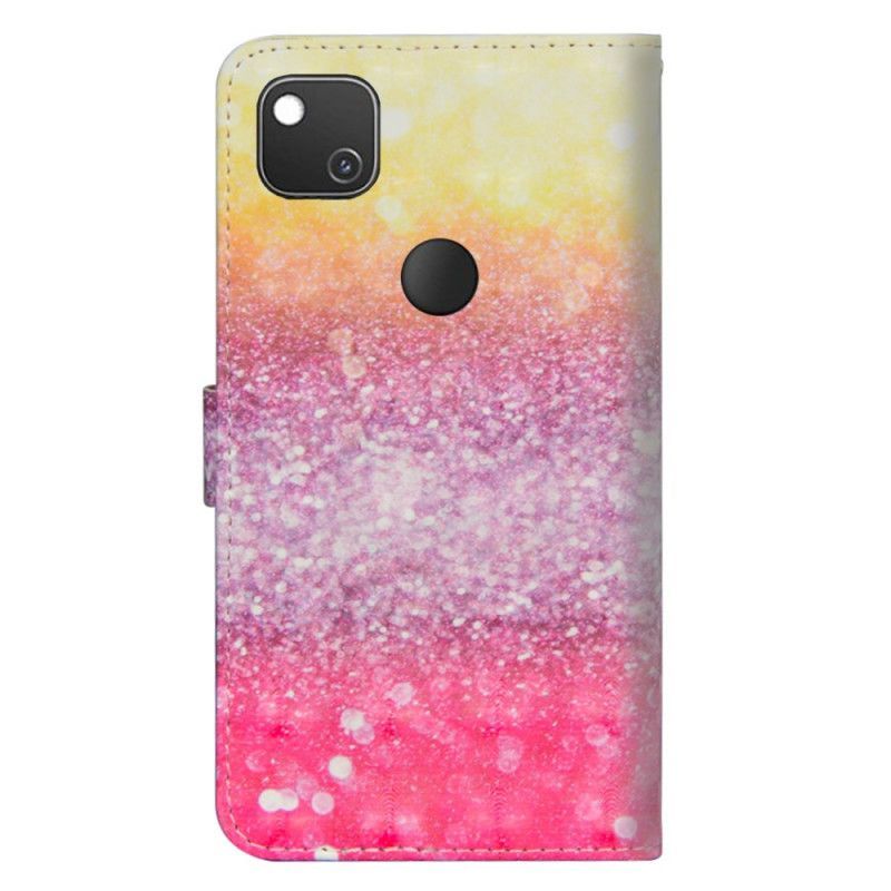 Flipové Pouzdro Google Pixel 4a Purpurový Třpytivý Gradient