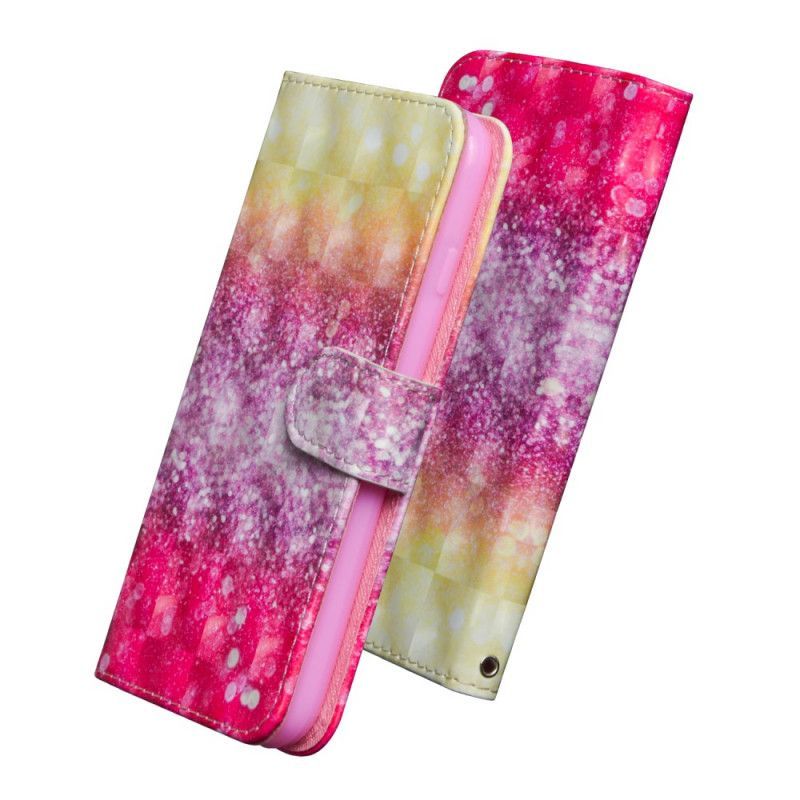 Flipové Pouzdro Google Pixel 4a Purpurový Třpytivý Gradient