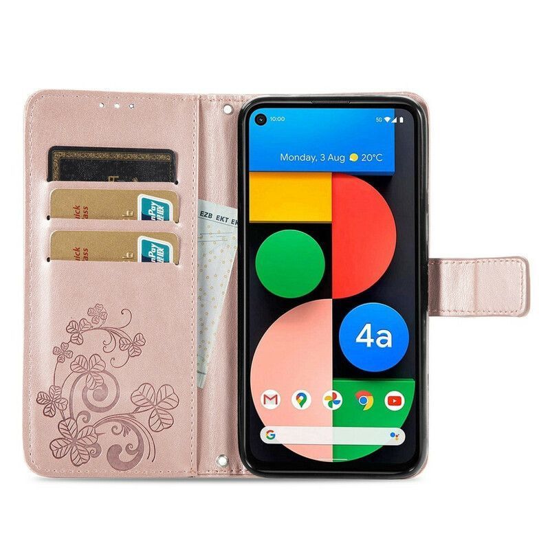 Flipové Pouzdro Google Pixel 5a 5g Čtyřlístek