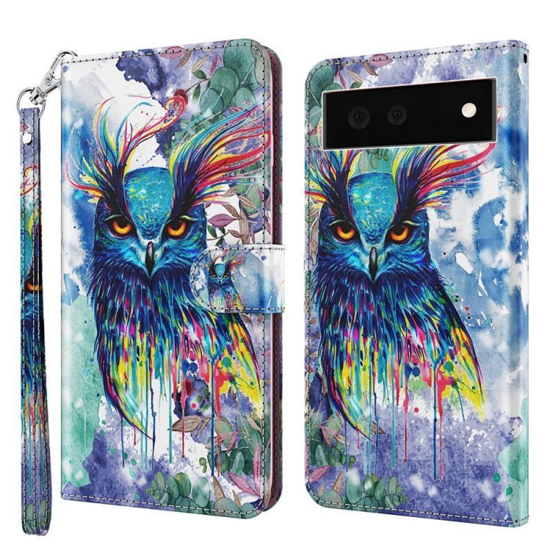 Flipové Pouzdro Google Pixel 6 Akvarelový Pták
