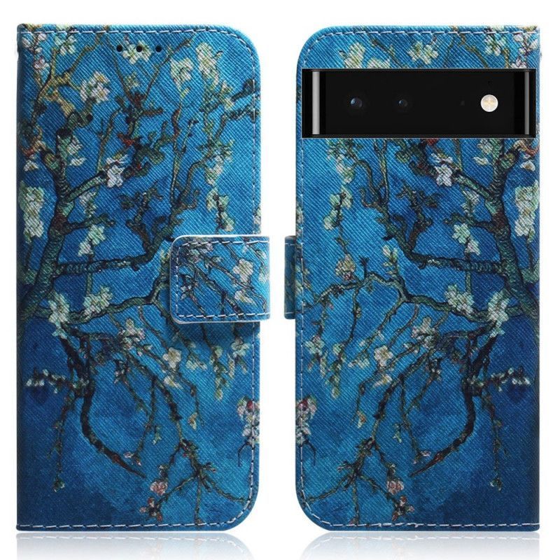 Flipové Pouzdro Google Pixel 6 Kvetoucí Větev Stromu