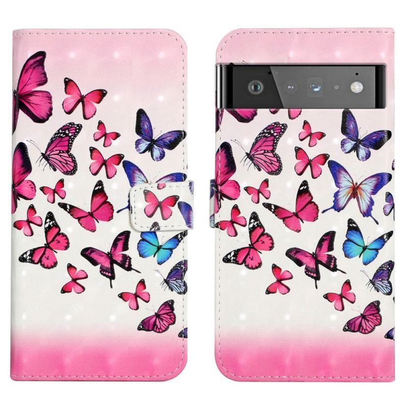 Flipové Pouzdro Google Pixel 6 Let Motýlů