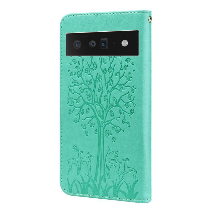 Flipové Pouzdro Google Pixel 6 Pro Strom A Jelen