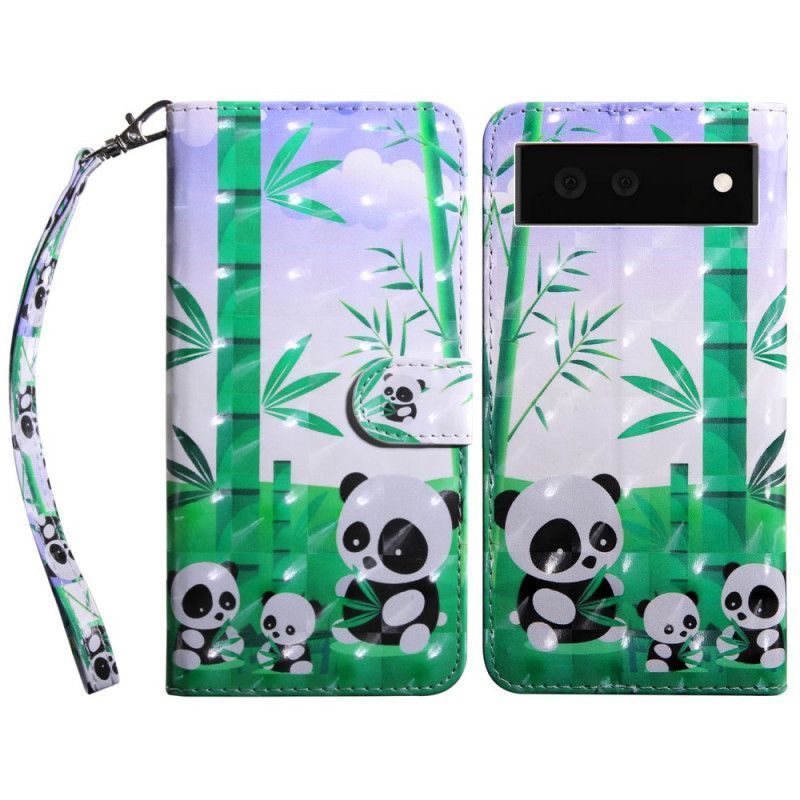 Flipové Pouzdro Google Pixel 6 Rodina Pandí