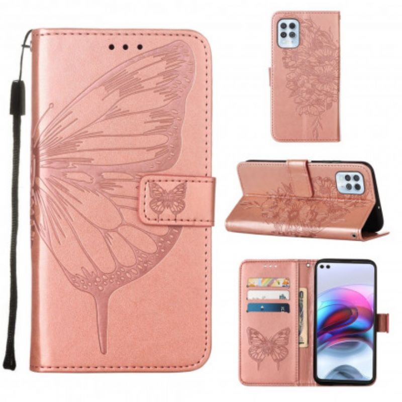 Flipové Pouzdro Moto G100 Design Motýla