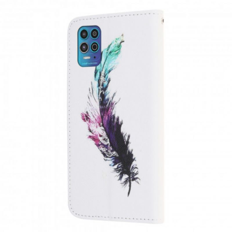 Flipové Pouzdro Moto G100 Pírko Do Tanga