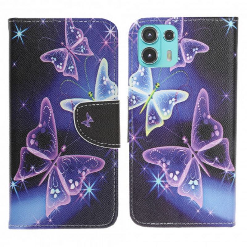 Flipové Pouzdro Motorola Edge 20 Lite Motýli