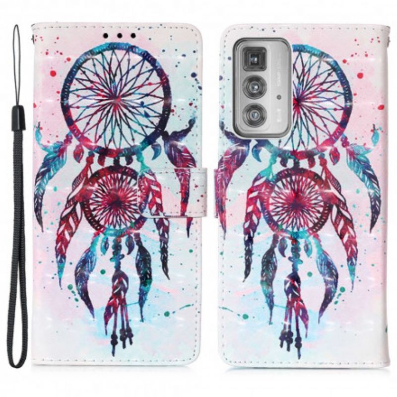 Flipové Pouzdro Motorola Edge 20 Pro Akvarelový Lapač Snů