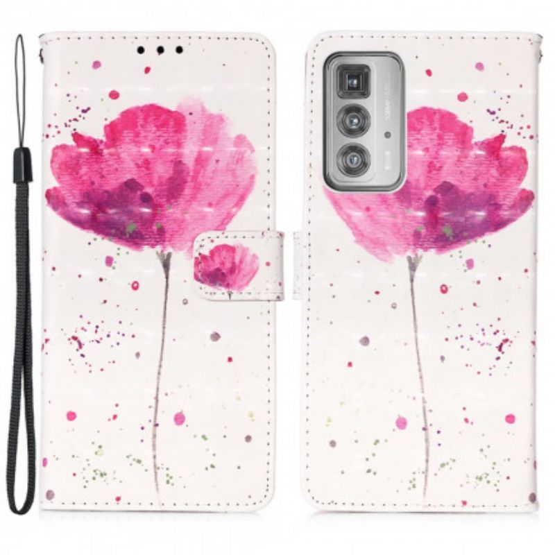Flipové Pouzdro Motorola Edge 20 Pro Akvarelový Mák
