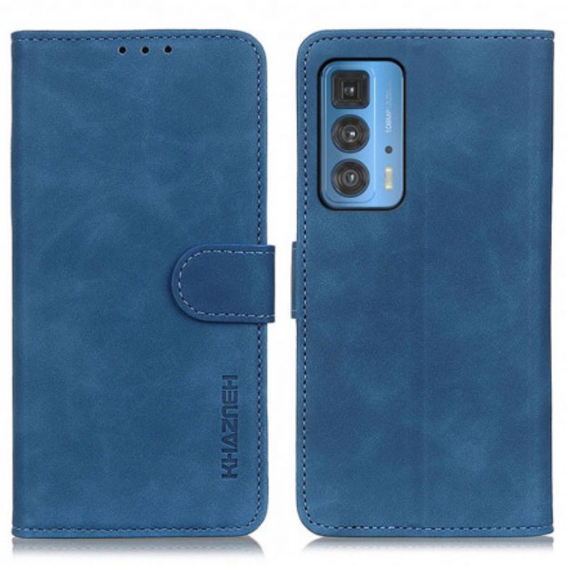 Flipové Pouzdro Motorola Edge 20 Pro Khazneh Vintage Kožený Efekt